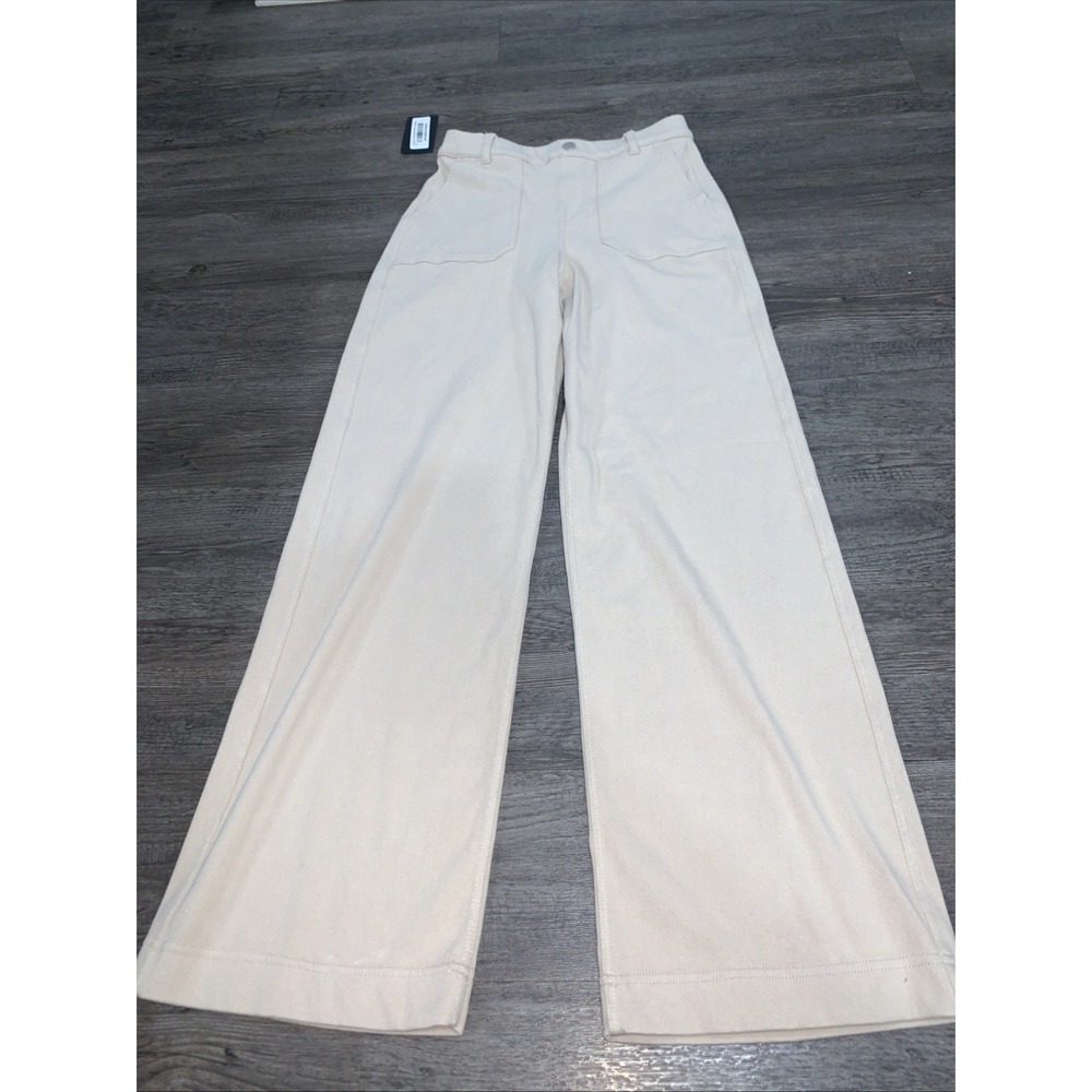 Rae mode Going To The Office Pants Tan High Rise Wide Leg Trousers Size S